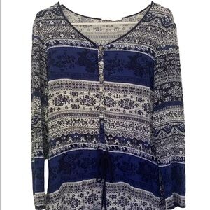 𝅺lovestitch Romper Blue & White Love Stitch Women S Small